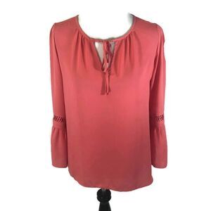 Sheer Light Coral‎ Loft Outlet Blouse Size XS